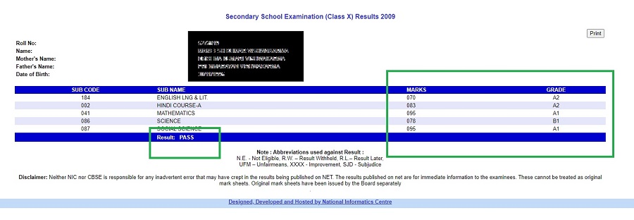 Checked the status of your result