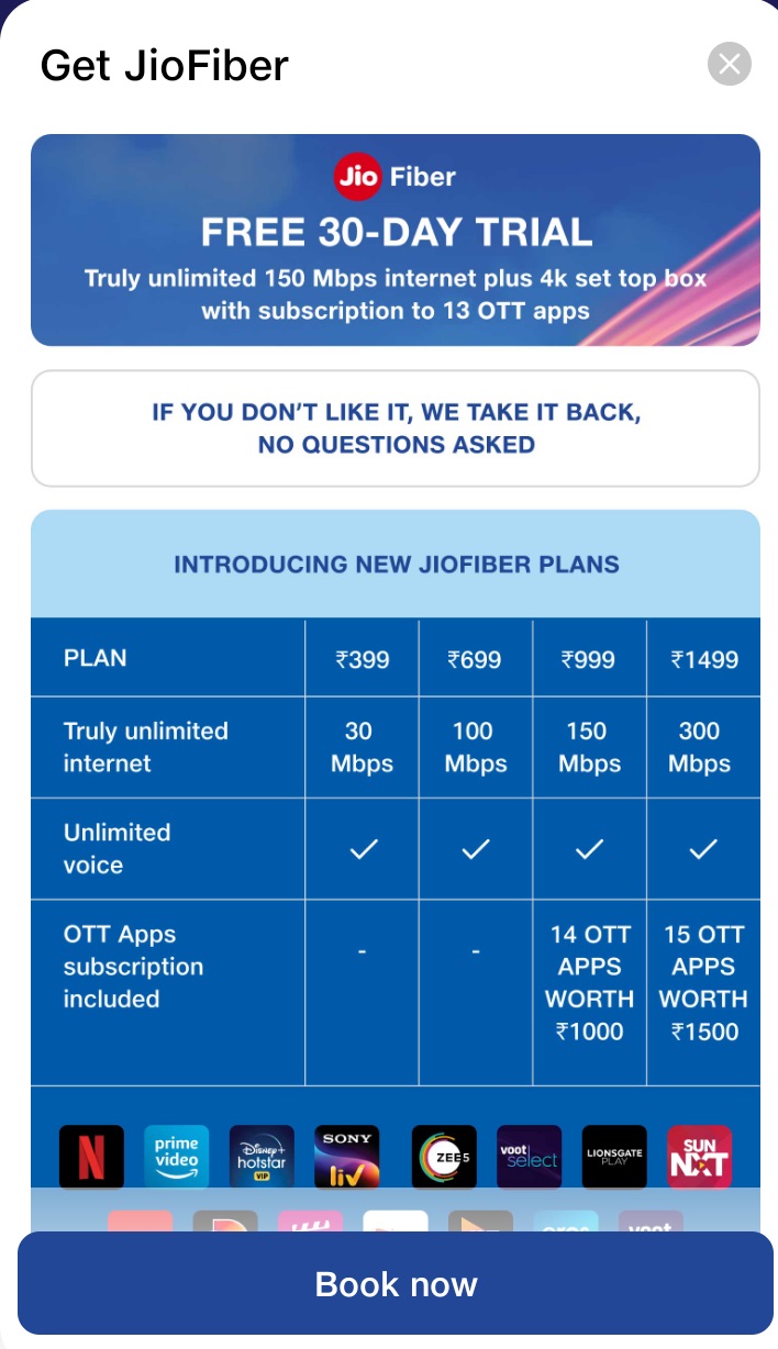 JioFibreplans