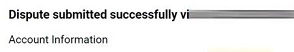 Your dispute is submitted successfully